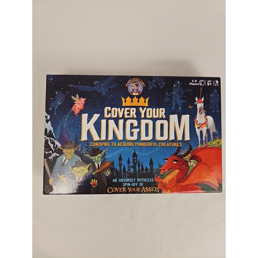 Cover Your Kingdom Board Game Cover Your A$$ets Spin-Off 2-8 Players Ages 9+